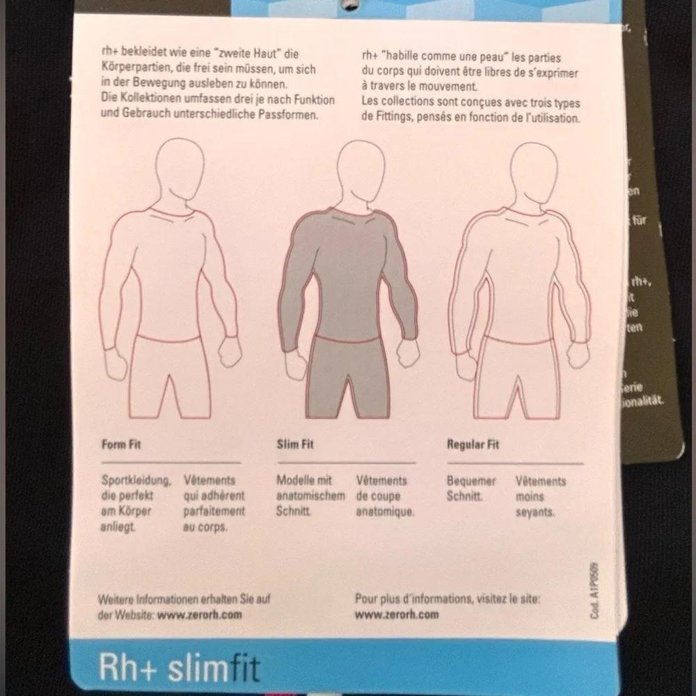 Zerorh rh+ Infinity SLIMFIT Bike Jersey Black Red Size US XL* Cycling NEW